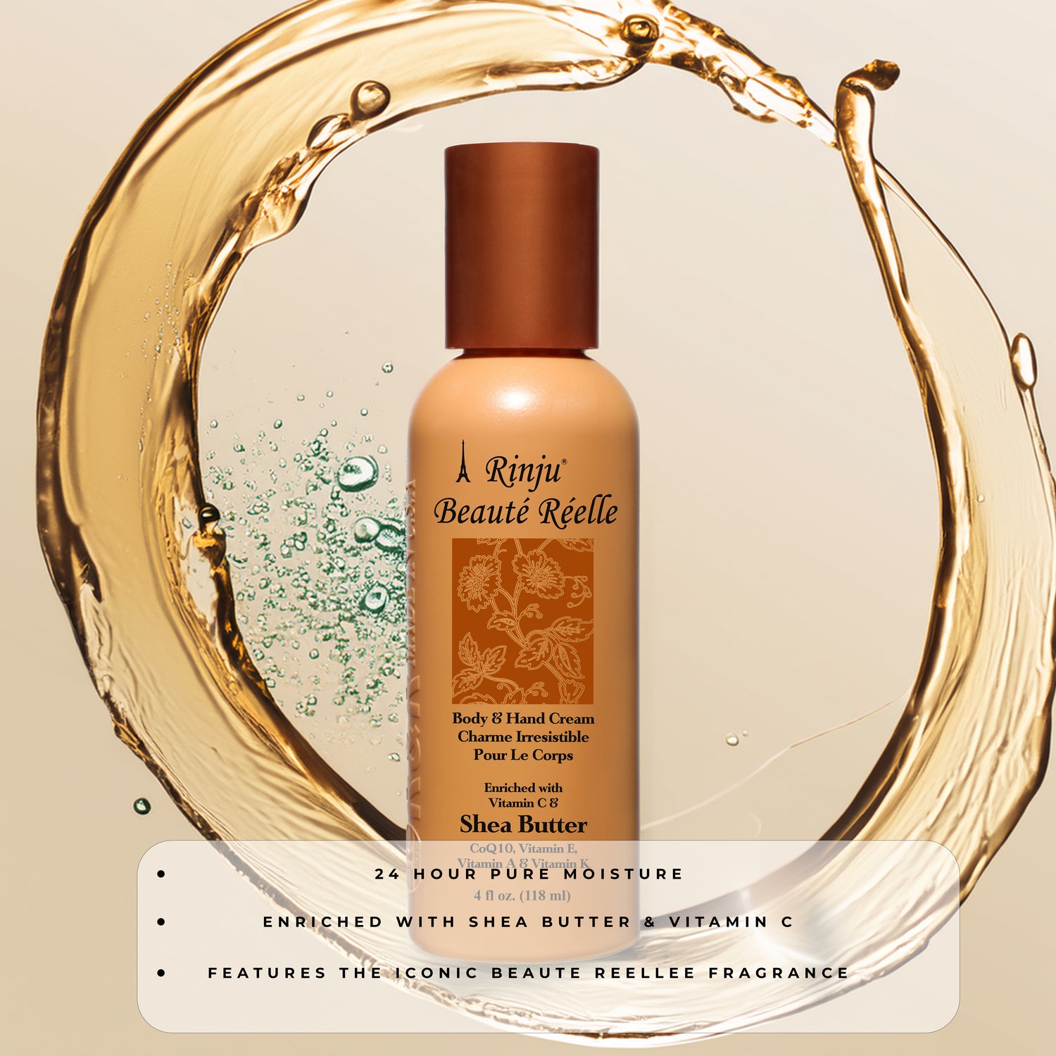 Rinju Beauté Réelle Body and Hand Cream - 4 oz