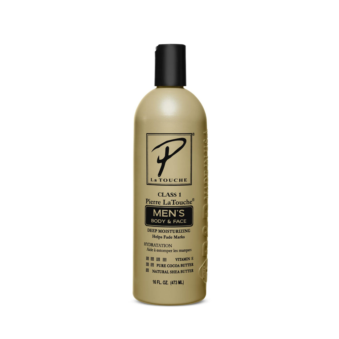 Pierre LaTouche Class 1 Men’s Face, Body &amp; Hand Lotion – Deep Moisturizing with Cocoa Butter &amp; Vitamin C&amp;E – 16 oz
