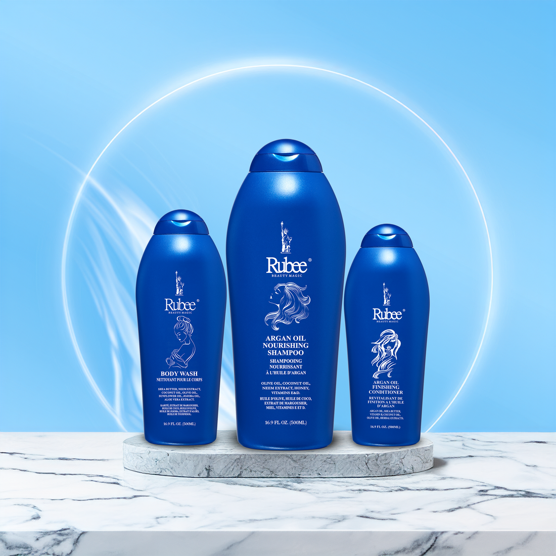 Ultimate Argan Oil Hair &amp; Body Collection — Moisturizing Shampoo, Conditioner &amp; Body Wash Set 16.9 oz