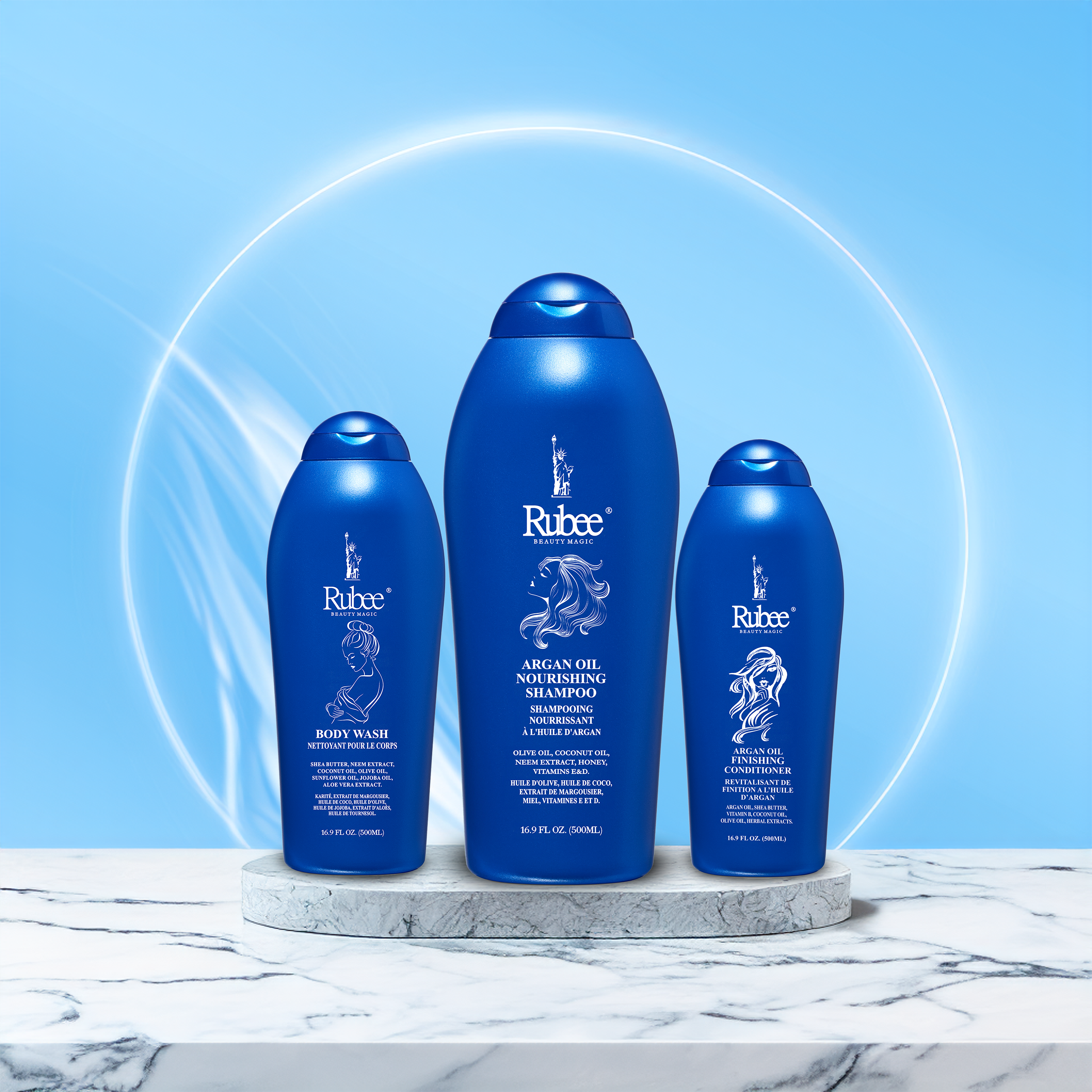 Ultimate Argan Oil Hair &amp; Body Collection — Moisturizing Shampoo, Conditioner &amp; Body Wash Set 16.9 oz
