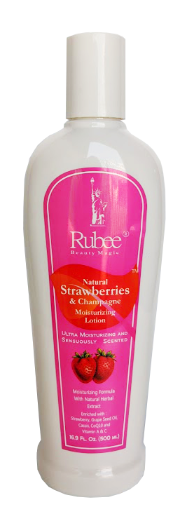 Rubee Natural Strawberries and Champagne Moisturizing Lotion